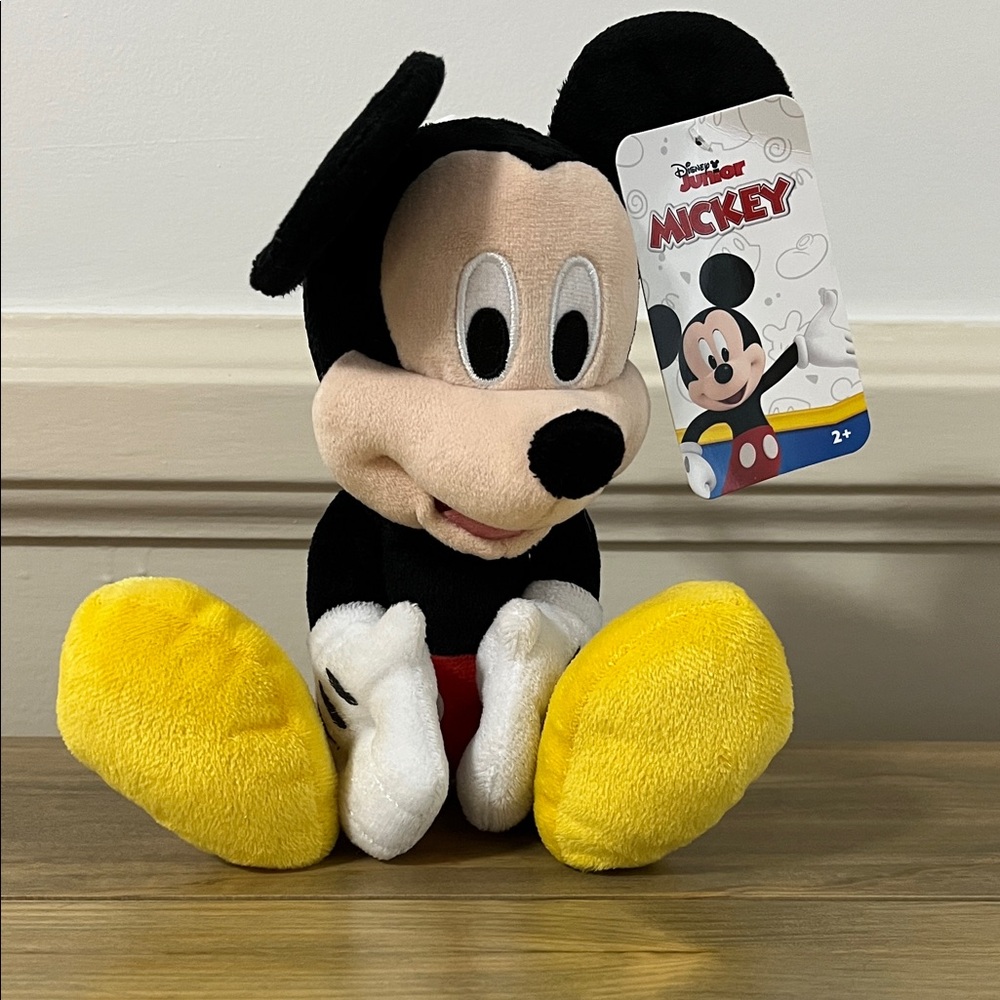NWT Disney Mickey Mouse Plush - Black, Yellow, White, Red